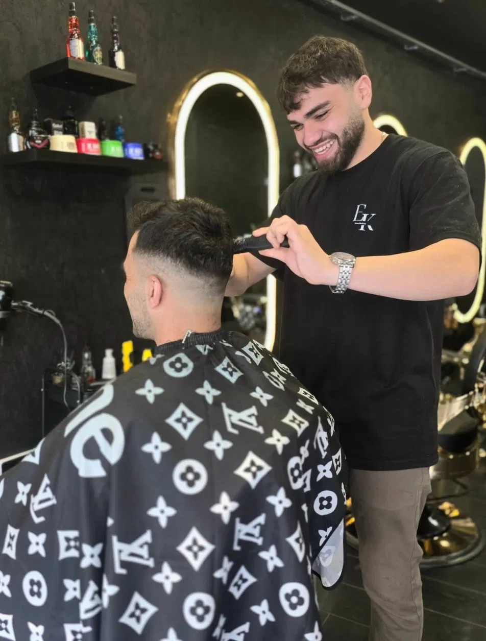 Eren mid-cut at Eren's Barbers Galway